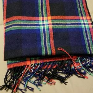 Big blue blanket scarf